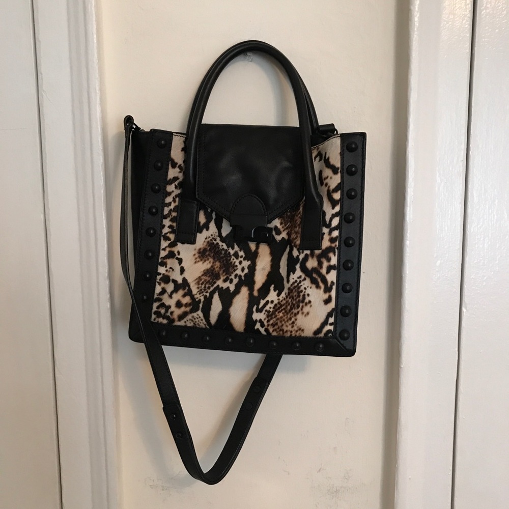 Loeffler Randall Black and Tan Mini Bag